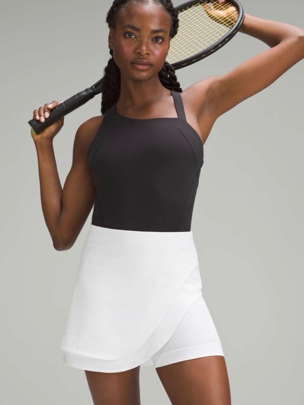 Lululemon White Asymmetrical Layered HR Tennis Skirt 12 Large